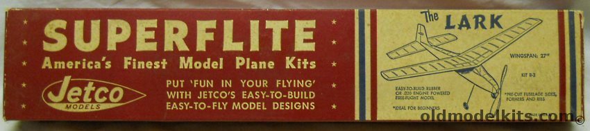 Jetco The Lark 27 Inch Wingspan Freeflight Aircraft, R-3 plastic model kit